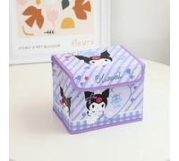 (Striped Heart Kuromi)Boîte de rangement pliable Hello Kitty Kuromi Cinnamoroll motif rayures mélodies