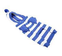 Striped Pet Sweater for Dogs & Cats | Warm Winter Turtleneck Clothing | Breathable Polyester Jumper for Small Medium Large Pets | Fashionable Cartoon Design (MYD70 Blue)