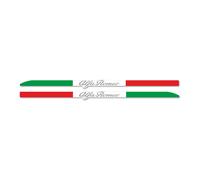 Stripes Bande adhésive tricolore Italia Alfa Romeo pour rétroviseur Giulia