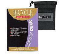 Stripper Bicycle Deck - Tour de carte de magie facile - Comprend un sac de cartes Cascade (Bleu)