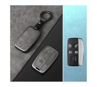 STRIVING BIRD Coques de clé pour L&and R&Over pour Range Rover Evoque Sport pour Freelander Discovery Velar pour Jaguar XE XF XJ Étui pour Clé De Voiture en Métal Protecteur De Coque (Gray,Chain)