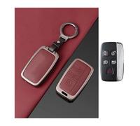 STRIVING BIRD Coques de clé pour L&and R&Over pour Range Rover Evoque Sport pour Freelander Discovery Velar pour Jaguar XE XF XJ Étui pour Clé De Voiture en Métal Protecteur De Coque (Red,Chain)