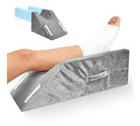 Strixorn Coussin veineux ergonomique pour surélever les jambes avec mousse à mémoire de forme, coussin de surélévation des jambes pour le gonflement des jambes et le soulagement de la douleur, housse