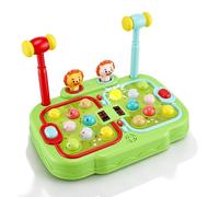 Strixorn Jeu de Tape-Taupe pour Enfants dès 3 Ans, Jouet Musical Interactif avec 2 Maillets pour Développer la Motricité, Jouet Éducatif avec Effets Lumineux & Sonores, Jeu d'Arcade (16 Moles)