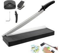 Strixorn Massicot à papier A4 - Coupe précise et légère - Pour papier, photos, bricolage, bureau et école - Avec système de blocage automatique