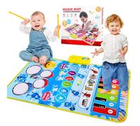 Strixorn Tapis de danse musical pour enfants à partir de 1 an - Piano et côté tambour - Sensible au toucher et respectueux de l'environnement - Convient pour les filles et les garçons âgés de 1 à 4
