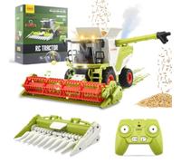 Strixorn Tracteur Telecommandé Enfant, Moissonneuse-Batteuse Télécommandée avec Lumière et du Son, 2,4 GHz, 1:24, Tracteur Moissonneuse de Ferme, Cadeaux de Fête Maishäcksler pour Enfants 3 4 5 6 Ans