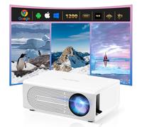 Strixorn Videoprojecteur Portable, Full HD 1080P Mini Projecteur, Projecteur Bluetooth pour iOS, Android, Windows, Compatible avec TV Stick/HDMI/Smartphone/Tablette/Laptop/USB [Télécommande]