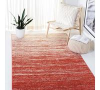 Strloepr Tapis de Chaise Gaming Bureau Salon Chambre Adulte Salle a Manger Cuisine,Abstrait Moderne Rouge et Beige, 90 x 150 cm