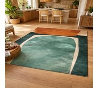 Strloepr Tapis Grand Salon Chambre Salle a Manger Antidérapant Lavable en Machine,Abstract Moderne Vert, Orange, Marron, Beige, 200 x 365 cm