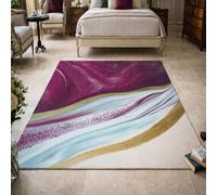 Strloepr Tapis Grand Salon Chambre Salle a Manger Antidérapant Lavable en Machine,Abstrait Violet, Jaune, Blanc, Bleu, Fuchsia, 200 x 300 cm