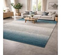 Strloepr Tapis Paillasson Entree Interieur Salon Chambre Cuisine Lavable en Machine,Tableau Abstrait Moderne Bleu, Gris, Blanc, 60 x 90 cm