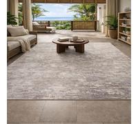 Strloepr Tapis Paillasson Entree Interieur Salon Chambre Cuisine Lavable en Machine,Tableau Abstrait Moderne Beige, Gris, Marron, 60 x 90 cm