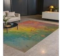 Strloepr Tapis Poils Courts Entree Interieur Salon Chambre Cuisine Décoration Maison, Multicolore Rouge Jaune Thé Bleu Moderne, Vert, 80 x 120 cm