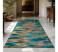 Strloepr Tapis Salon, 185 x 275 cm, Abstrait Vert Bleu Rouge Jaune Noir Blanc, Tapis Chambre Canapé Lit Salle a Manger Decoration Maison Interieur,