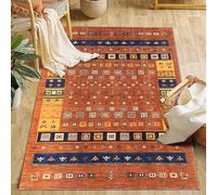 Strloepr Tapis Salon Chambre Adulte Salle a Manger Decoration Maison Interieur,Multicolore Jaune Bleu Vert Design Contemporain, Orange, 185 x 245 cm