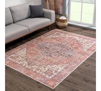 Strloepr Tapis Salon Chambre Canapé Convertible Salle a Manger Decoration Maison,Room Decor Vintage rétro Vieilli Rouge, Bleu, Beige, Blanc, 180 x 200 cm