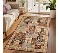 Strloepr Tapis Salon Chambre Canapé Convertible Salle a Manger Decoration Maison,Room Decor Vintage rétro à Motif Floral Vieilli Rouge, Beige, Bleu, Noir, Vert, Marron, 180 x 200 cm
