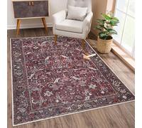 Strloepr Tapis Salon Chambre Canapé Convertible Salle a Manger Decoration Maison,Traditionnel Vintage Rouge, Bleu, Blanc,Rouge, 180 x 200 cm