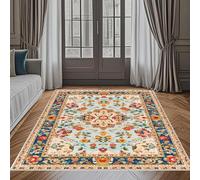 Strloepr Tapis Salon Chambre Canapé Lit Salle a Manger Decoration Maison Interieur,Traditionnel Rouge Floral Classique Bleu Vert Vintage, Multicolore, 185 x 275 cm