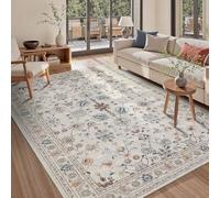Strloepr Tapis Salon Chambre Deco Chambre Ado Fille Garcon Aesthetic Maison,Chambre de Fille Vintage Florale Rouge Bleu Taupe, Multicolore, 155 x 155 cm