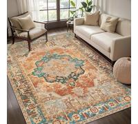 Strloepr Tapis Salon Chambre Deco Chambre Ado Fille Garcon Aesthetic Maison, rétro Vieilli Bleu, Rouge, Beige, Marron, Blanc, 155 x 155 cm