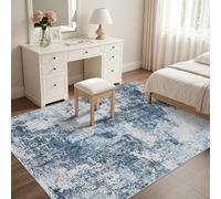 Strloepr Tapis Salon Chambre Salle a Manger Decoration Maison Interieur,Abstrait Moderne Bleu, Gris, Blanc, 200 x 230 cm