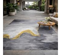 Strloepr Tapis Salon Chambre Table Salle a Manger Cuisine Décoration Maison,Abstract Moderne Gris, Farmhouse, 150 x 200 cm