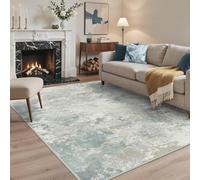 Strloepr Tapis Salon Table Basse Deco Coiffeuse Chambre Ado Fille Clean Girl,Abstrait Moderne Blanc, Gris, Bleu, Beige, 120 x 185 cm