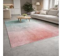 Strloepr Tapis Salon Table Basse Deco Coiffeuse Chambre Ado Fille Clean Girl,Abstrait Vert, Rose, Gris, 120 x 185 cm