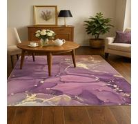 Strloepr Tapis Salon Table Basse Deco Coiffeuse Chambre Ado Fille Clean Girl, Décor Abstrait Moderne Multicolore Violet Rouge Jaune, Violet, 120 x 185 cm