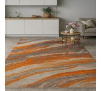 Strloepr Tapis Salon Table Basse Deco Coiffeuse Chambre Ado Fille Clean Girl, Gris Multicolore, Blanc, Abstrait Moderne, Orange, 120 x 185 cm