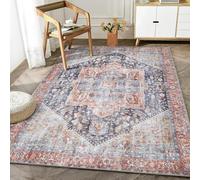 Strloepr Tapis Salon Table Basse Deco Coiffeuse Chambre Ado Fille Clean Girl,Room Decor Vintage rétro Vieilli Bleu, Rouge, Beige, Gris, 120 x 185 cm