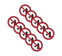 STROBO 10 pièces d'autocollant interdiction d'alcool Ø 9,5 cm Boissons alcoolisées interdites Alcool interdit avec protection UV pour l'extérieur à l'intérieur