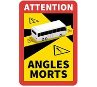 STROBO Lot de 12 autocollants Attention Angle Morts pour bus et caravane 25 x 17 cm