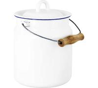 Strömshaga Bidon à Lait en Émail "Emil's" - 3 L - Blanc/bleu