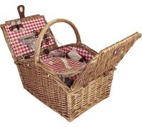 Strömshaga Panier de Pique-Nique en Osier, Set Rouge - 1 kit