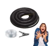 Stroke de serpent avec clip de ligne - Kit de lancer de serpent de golf | Accessoires réalistes de 121,9 cm avec ficelle transparente et clip en métal, jouet d'Halloween