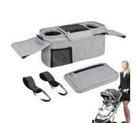 Stroller Caddy Bag, Waterproof Pram Stroller Organizer, Baby Stroller Storage Bag, Hanging Double Stroller Bag, Detachable Cooler Bag, Easy To Use, Portable for Baby Stroller