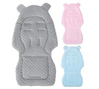 Stroller Insert, Baby Seat Cushion, Carriage Liner Pad, Reversible Design, Breathable Bean Down Filling, Pushchair and Caruse, Stroller Pad Support, 15.75x31.5