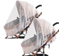Stroller Net, Breathable Stroller Cover, Lightweight Portable Sun Protection for Camping, Strolling, Nursery, Crib Car, Travel Backpacking, Hiking Balcony, Black, White