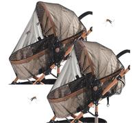 Stroller Net, Breathable Stroller Cover, Lightweight Portable Sun Protection for Camping, Strolling, Nursery, Crib Car, Travel Backpacking, Hiking Balcony, Black, White
