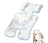 Stroller Seat Liner Cushion - Breathable Pad Insert for Comfort | Soft Cotton Fabric with Non Slip Backing, Reversible Washable Stroller Cushion for All Season Use