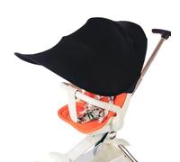 Stroller Shade Extender, Adjustable Uv Protection Canopy Cover, Foldable Sunshade, Perfect for Baby Stroller, Pram, Car Seats, and Bassinet, Outdoor Pushchair Use, 75x70cm White Black
