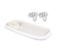 Stroller Snack Tray, Cup Holder Organizer & 2-in-1 Stroller Tray with Removable Clips, Holds Bottles, Snacks, Food, and Drinks, Easy to Install, Keeps Essentials Organized for Strolls