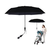 Stroller Sun Shade, Baby Strollers Parasol, Breathable Uv Protection Canopy, Stable Sun Shield, (1 Pack Black), for Outdoor Walks, Beach, Wheelchair, and Travel Use