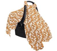 Stroller Sun Shade Canopy - Breathable Muslin Cotton Car Seat Cover, Soft Carrier Shield for Summer Travel Comfort | Fits Most Strollers Infant Seats Girl Boy Floral Dinosaur Pattern