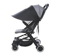 Stroller Umbrella, Waterproof Sunshade Cover In, Baby Stroller Accessory with Full/half Canopy, Fly Net Options for Travel, Jogging, Park, Picnic, Outdoor Protection