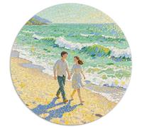 Strolling by The Seaside Puzzles 1000 Pièces Cadeau Unique Dot Painted Color Painting Jeu Éducatif Challenge Toy À De Qualité Supérieure Peinture Art Pour Adultes Et Enfants À Partir De 12 Ans 1000pcs