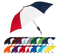 STROMBERGBRAND UMBRELLAS The Spectrum Popular Style 42" Automatic Open Compact Travel Umbrella for Rain, Wind & Sun, Sturdy Lightweight Small Portable Stick Umbrella for Men and Women, Red/White/Navy